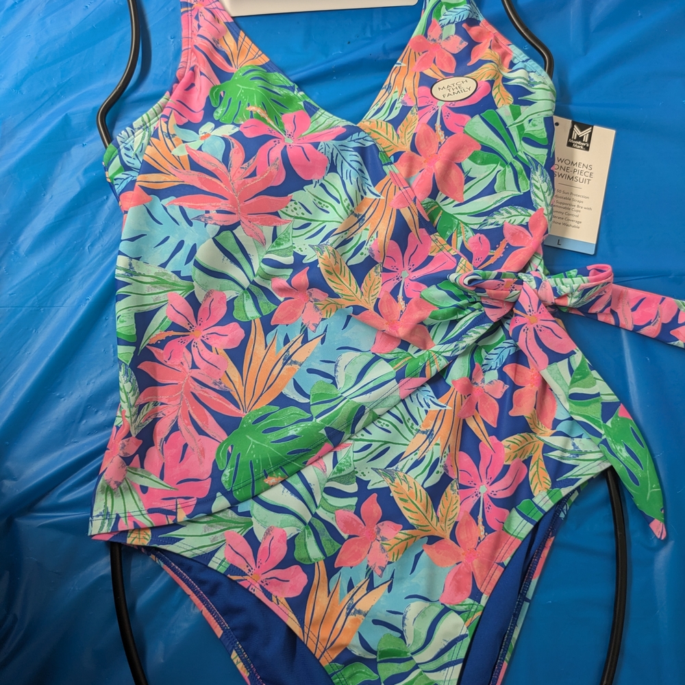 Women's One Piece Swimsuit - Floral Members Mark